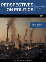 Perspectives on Politics Volume 23 - Issue 2 -  Special Section: Climate Politics